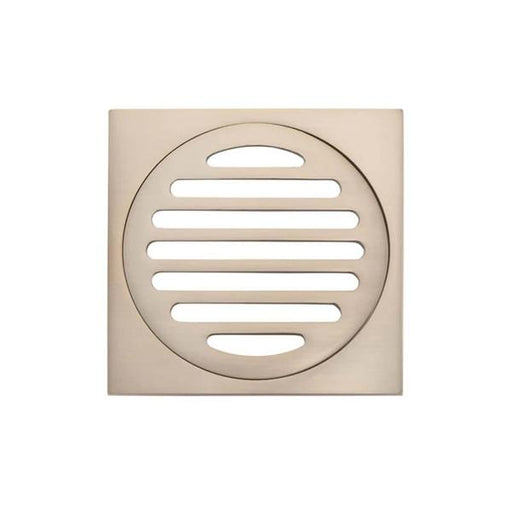 Meir Square Floor Grate Shower Drain 100mm Outlet - Champagne-MP06-100-CH-blue-leaf-bathware