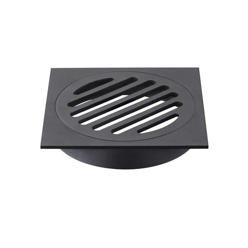 Meir Square Floor Grate Shower Drain 100mm Outlet - Matte Black-MP06-100-blue-leaf-bathware