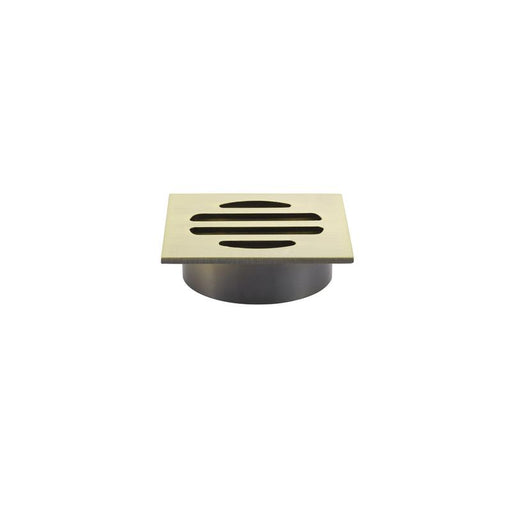 Meir Square Floor Grate Shower Drain 50mm outlet - PVD Tiger Bronze-blue-leaf-bathware