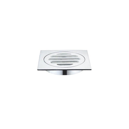 Meir Square Floor Grate Shower Drain 80mm outlet - Polished Chrome-blue-leaf-bathware