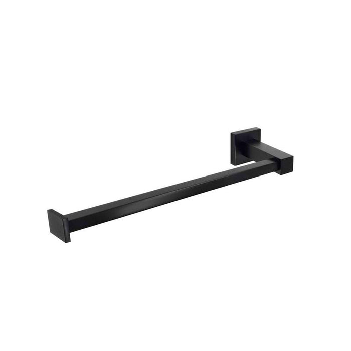 Meir Square Guest Towel Rail - Matte Black-blue-leaf-bathware