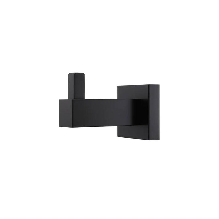 Meir Square Robe Hook - Matte Black-blue-leaf-bathware