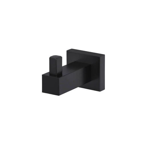 Meir Square Robe Hook - Matte Black-blue-leaf-bathware