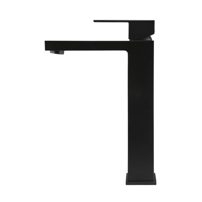 Meir Square Tall Basin Mixer - Matte Black-blue-leaf-bathware