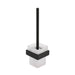 Meir Square Toilet Brush & Holder - Matte Black-blue-leaf-bathware