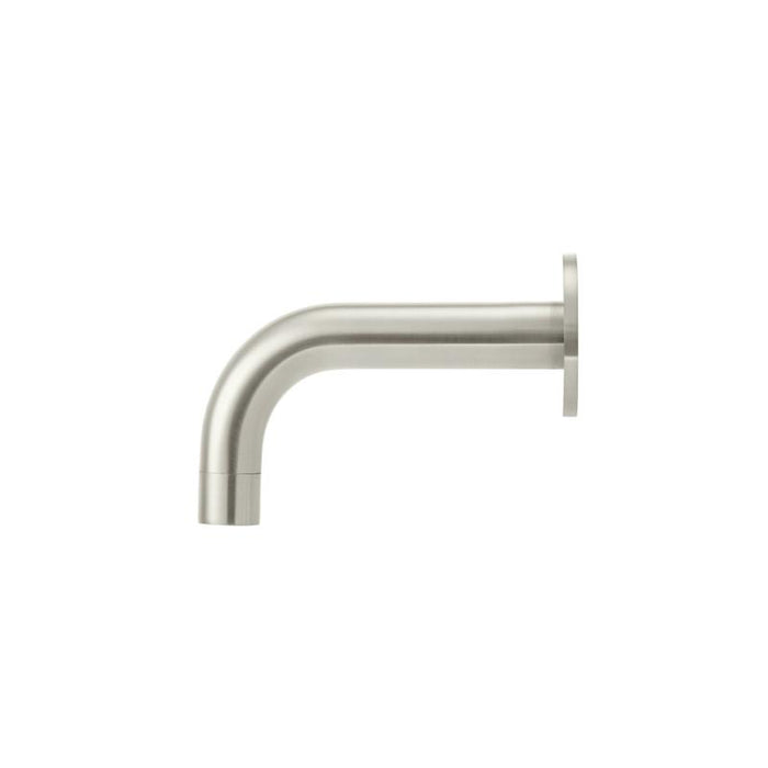 Meir Universal Round Curved Spout 130mm - PVD Brushed Nickel-blue-leaf-bathware