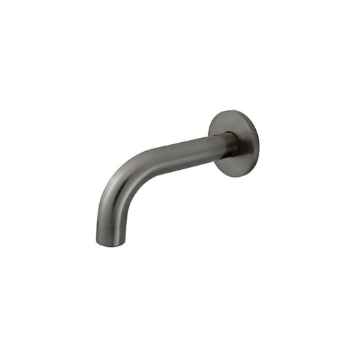 Meir Universal Round Curved Spout 130mm - Shadow Gunmetal-blue-leaf-bathware