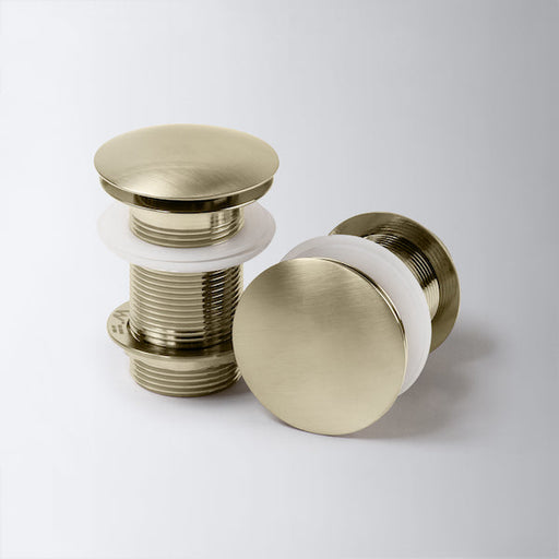 Eight Quarters Brushed Brass Waste