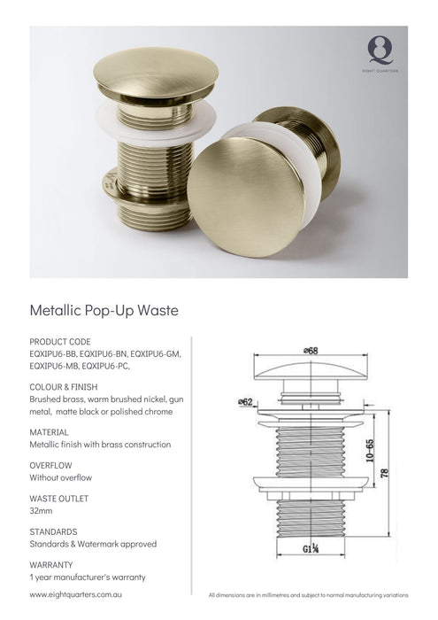 Eight Quarters Gun Metal Waste