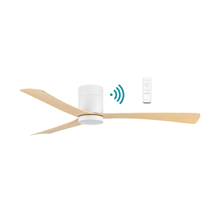 Martec Metro DC 52″ Smart Ceiling Fan With WIFI Remote Control + LED light - White Oak