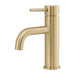 Mixx Anise Basin Mixer Curved Spout - Brushed Gold-Blue Leaf Bathware &amp; Tiles