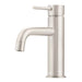 Mixx Anise Basin Mixer Curved Spout - Brushed Nickel-Blue Leaf Bathware &amp; Tiles