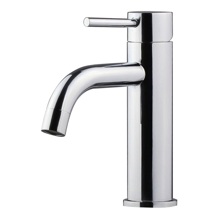 Mixx Anise Basin Mixer Curved Spout - Chrome-Blue Leaf Bathware &amp; Tiles