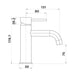 Mixx Anise Basin Mixer Curved Spout - Matt Black-Blue Leaf Bathware &amp; Tiles