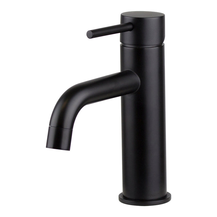 Mixx Anise Basin Mixer Curved Spout - Matt Black-Blue Leaf Bathware &amp; Tiles