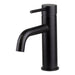 Mixx Anise Basin Mixer Curved Spout - Matt Black-Blue Leaf Bathware &amp; Tiles