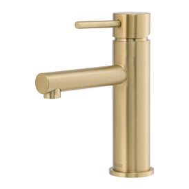 Mixx Anise Basin Mixer Straight Spout - Brushed Gold-Blue Leaf Bathware &amp; Tiles