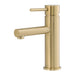 Mixx Anise Basin Mixer Straight Spout - Brushed Gold-Blue Leaf Bathware &amp; Tiles