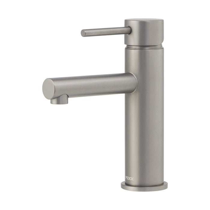 Mixx Anise Basin Mixer Straight Spout - Gun Metal-Blue Leaf Bathware &amp; Tiles