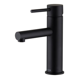 Mixx Anise Basin Mixer Straight Spout - Matt Black-Blue Leaf Bathware &amp; Tiles