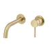 Mixx Anise Dual Wall Plate Mixer - Brushed Gold-Blue Leaf Bathware &amp; Tiles