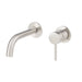 Mixx Anise Dual Wall Plate Mixer - Brushed Nickel-Blue Leaf Bathware &amp; Tiles