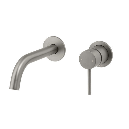 Mixx Anise Dual Wall Plate Mixer Trim Kit - Gun Metal-Blue Leaf Bathware &amp; Tiles