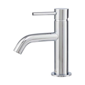 Mixx Anise Eco Basin Mixer Curved Spout - Chrome-Blue Leaf Bathware &amp; Tiles