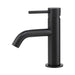Mixx Anise Eco Basin Mixer Curved Spout - Matt Black-Blue Leaf Bathware &amp; Tiles