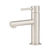 Mixx Anise Eco Basin Mixer Straight Spout - Brushed Nickel-Blue Leaf Bathware &amp; Tiles