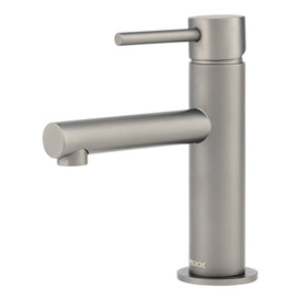 Mixx Anise Eco Basin Mixer Straight Spout - Gun Metal-Blue Leaf Bathware &amp; Tiles