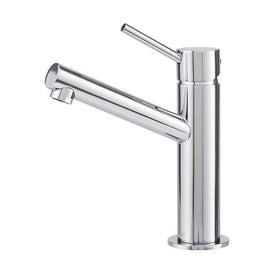 Mixx Anise Eco Basin Mixer Upswept Spout - Chrome-Blue Leaf Bathware &amp; Tiles