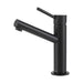Mixx Anise Eco Basin Mixer Upswept Spout - Matt Black-Blue Leaf Bathware &amp; Tiles