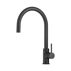 Mixx Anise Eco Pull Out Sink Mixer - Matt Black-Blue Leaf Bathware &amp; Tiles