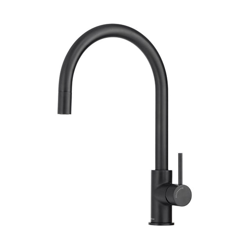 Mixx Anise Eco Pull Out Sink Mixer - Matt Black-Blue Leaf Bathware &amp; Tiles