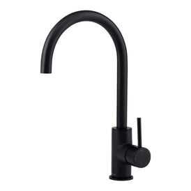 Mixx Anise Eco Round Sink Mixer - Matt Black-Blue Leaf Bathware &amp; Tiles