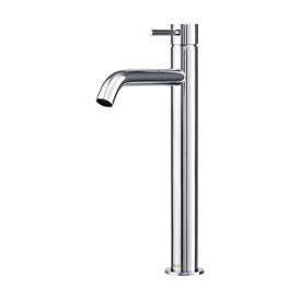 Mixx Anise Eco Tower Vessel Mixer Curved Spout - Chrome-Blue Leaf Bathware &amp; Tiles
