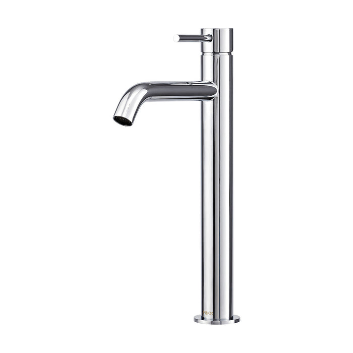 Mixx Anise Eco Tower Vessel Mixer Curved Spout - Chrome-Blue Leaf Bathware &amp; Tiles