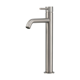 Mixx Anise Eco Tower Vessel Mixer Curved Spout - Gun Metal-Blue Leaf Bathware &amp; Tiles