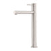 Mixx Anise Eco Tower Vessel Mixer Straight Spout - Brushed Nickel-Blue Leaf Bathware &amp; Tiles