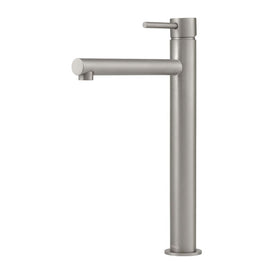 Mixx Anise Eco Tower Vessel Mixer Straight Spout - Gun Metal-Blue Leaf Bathware &amp; Tiles