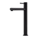 Mixx Anise Eco Tower Vessel Mixer Straight Spout - Matt Black-Blue Leaf Bathware &amp; Tiles