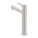 Mixx Anise Eco Tower Vessel Mixer Upswept Spout - Brushed Nickel-Blue Leaf Bathware &amp; Tiles