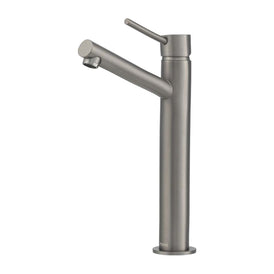 Mixx Anise Eco Tower Vessel Mixer Upswept Spout - Gun Metal-Blue Leaf Bathware &amp; Tiles