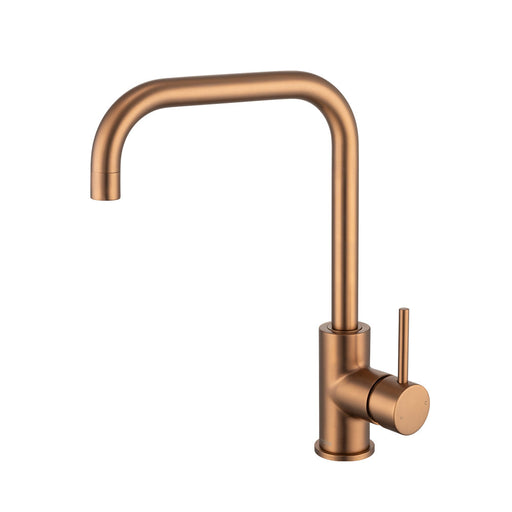 Mixx Anise Gooseneck Sink Mixer - Brushed Bronze-Blue Leaf Bathware &amp; Tiles