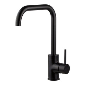 Mixx Anise Gooseneck Sink Mixer - Matt Black-Blue Leaf Bathware &amp; Tiles