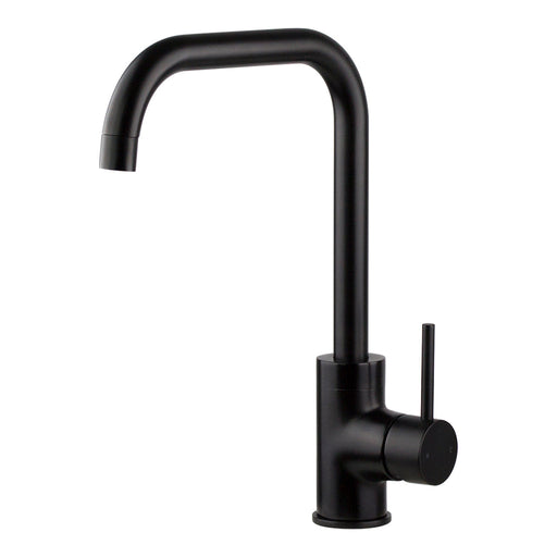 Mixx Anise Gooseneck Sink Mixer - Matt Black-Blue Leaf Bathware &amp; Tiles