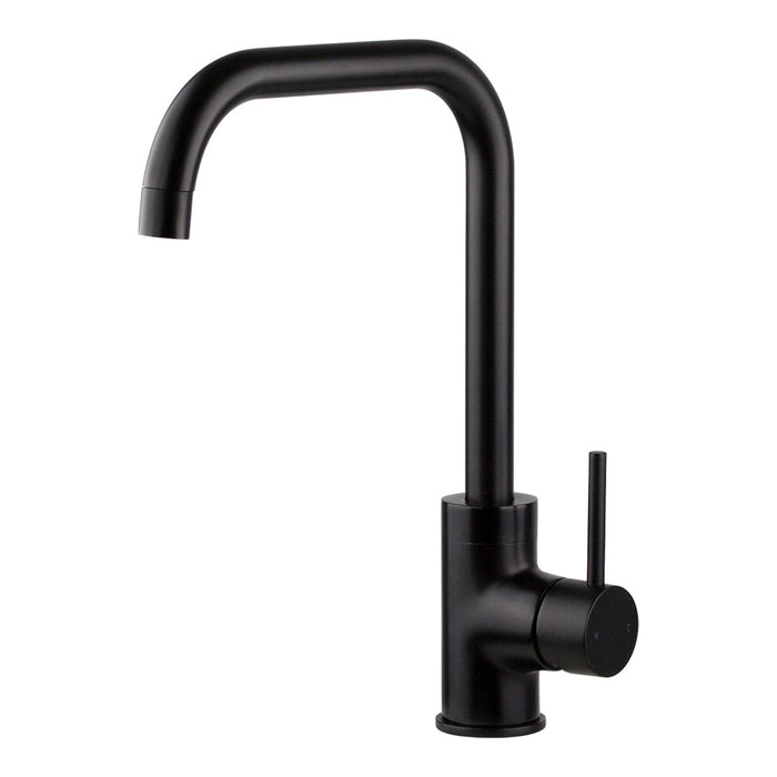 Mixx Anise Gooseneck Sink Mixer - Matt Black-Blue Leaf Bathware &amp; Tiles