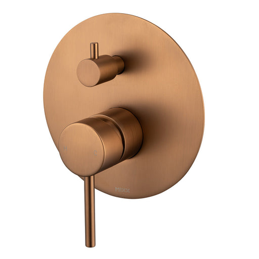 Mixx Anise Shower Diverter Mixer - Brushed Bronze-Blue Leaf Bathware &amp; Tiles