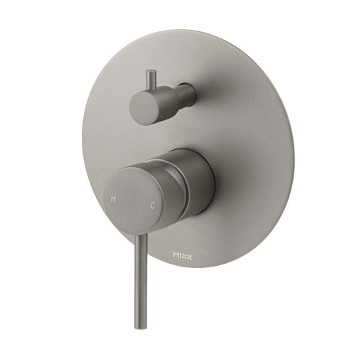 Mixx Anise Shower Diverter Mixer - Gun Metal-Blue Leaf Bathware &amp; Tiles